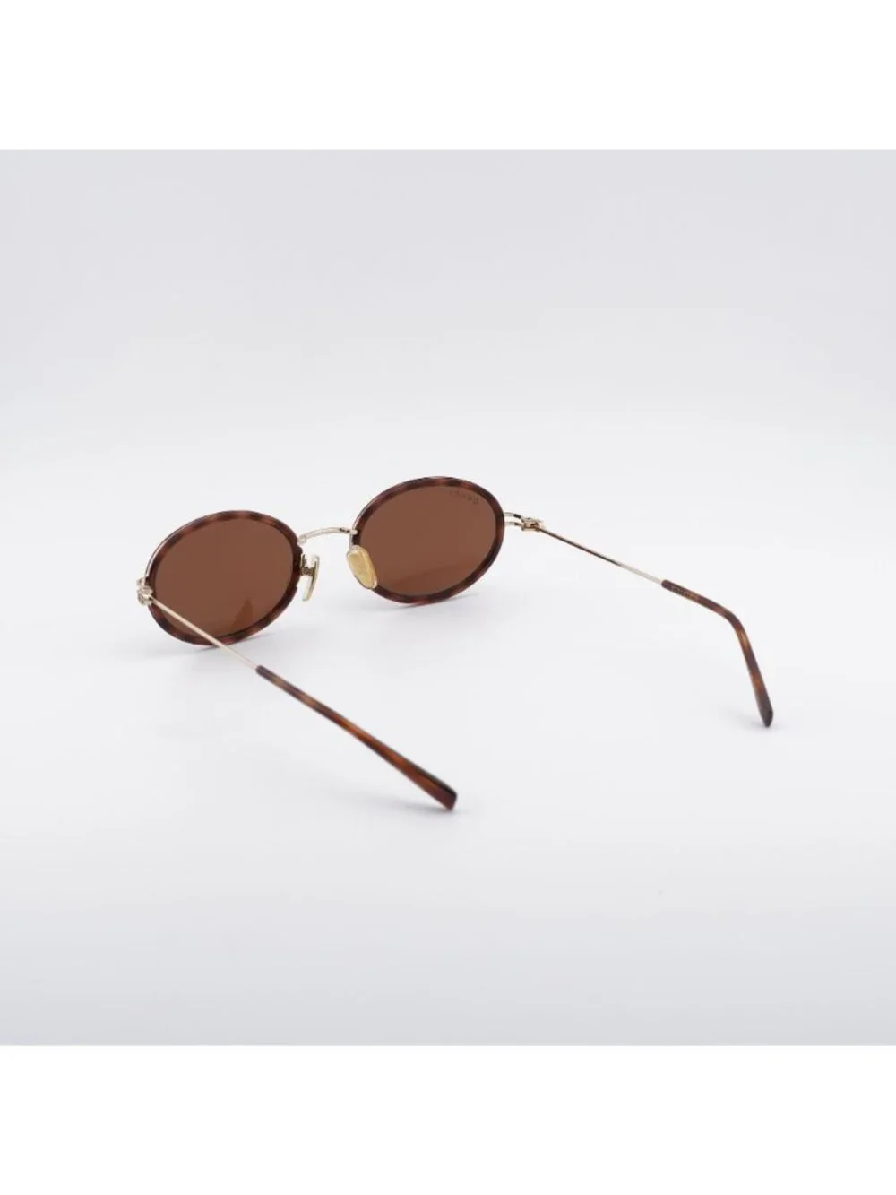 Gucci GG1980S 002 Sunglasses Havana/Gold Oval Frame, Brown